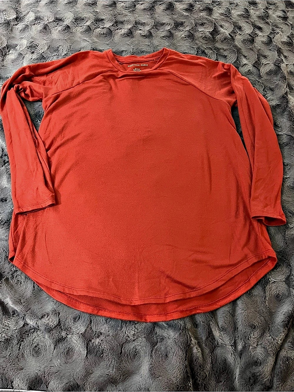 American Eagle Soft Long Sleeve T-Shirt Red Medium